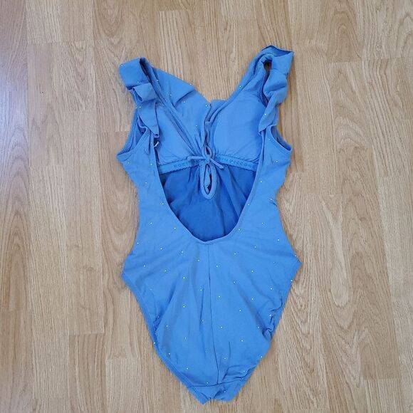 🌸 ROBIN PICCONE 🌸 Jennie Plunge One-Piece Swimsuit - [size 4, Sky Blue] - Picture 7 of 12
